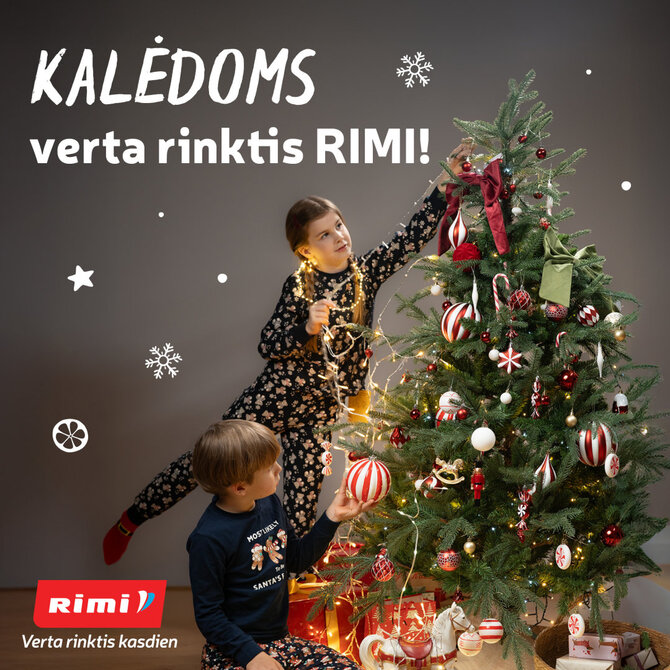 „Rimi“ nuotr./Interjero dizainerė atskleidžia 2025 m. kalėdų dekoro tendencijas: kaspinai madingi išliks ir šiemet, pataria dekoruoti ir veidrodžiais