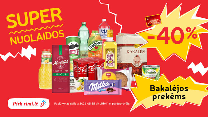„Rimi“ nuotr./„Rimi“ e. parduotuvėje – net iki 40 % nuolaidos ilgiau galiojantiems produktams