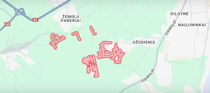 ESO/ESO, sutrikimų žemėlapis