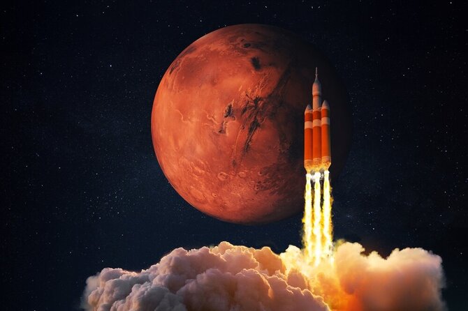 Shutterstock nuotr./Marsas, raketa