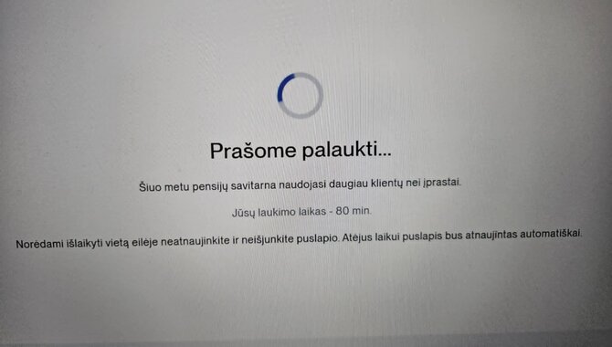 screenshot/ „Artea“ banke nepavyksta užpildyti prašymo