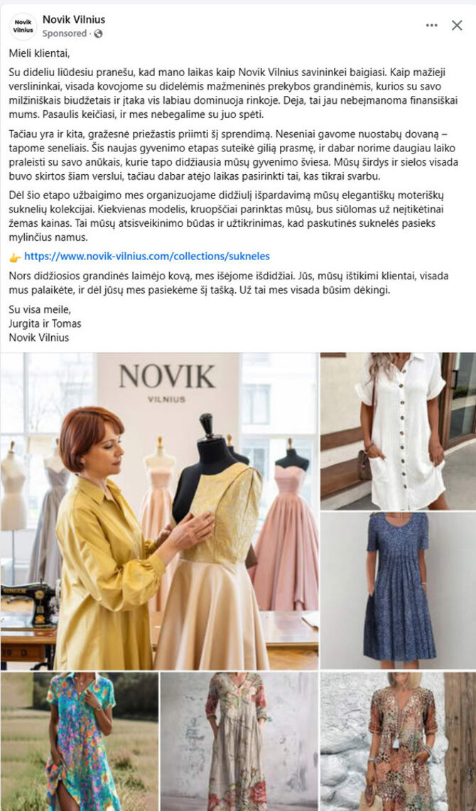 screenshot/Fiktyvi parduotuvė „Novik Vilnius“