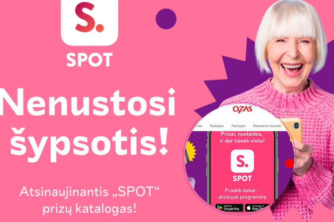 screenshot/ „Ozas“, lojalumo programėlė „Spot“