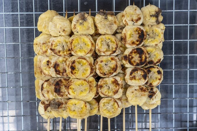 Pranešimo autorių nuotr./Grilinti bananai