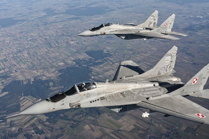 Iliustracinė atvirų šaltinių nuotrauka/Lenkijos naikintuvai MiG-29