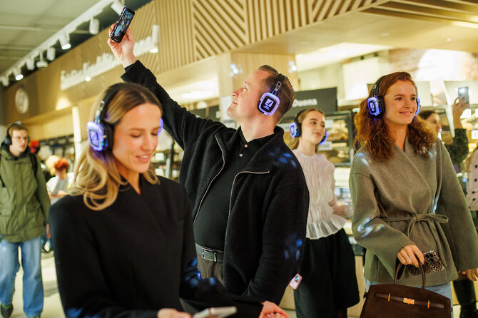 „Lidl“ nuotr./Akimirkos iš „Silent Disco“, vykusio „Lidl“ 