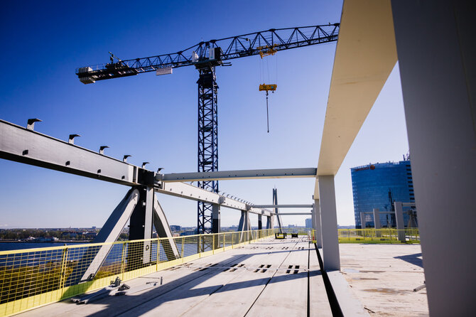 Bendrovės archyvo nuotr./Atnaujinamos „Preses Nama Kvartāls“ statybos: pirmąjį etapą planuojama užbaigti 2026 m.