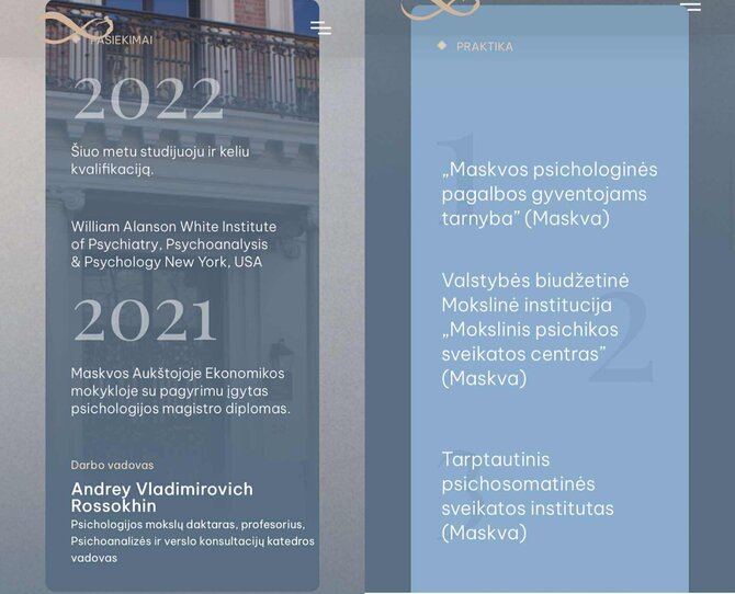 Dovilės Barkutės išsilavinimas ir praktika