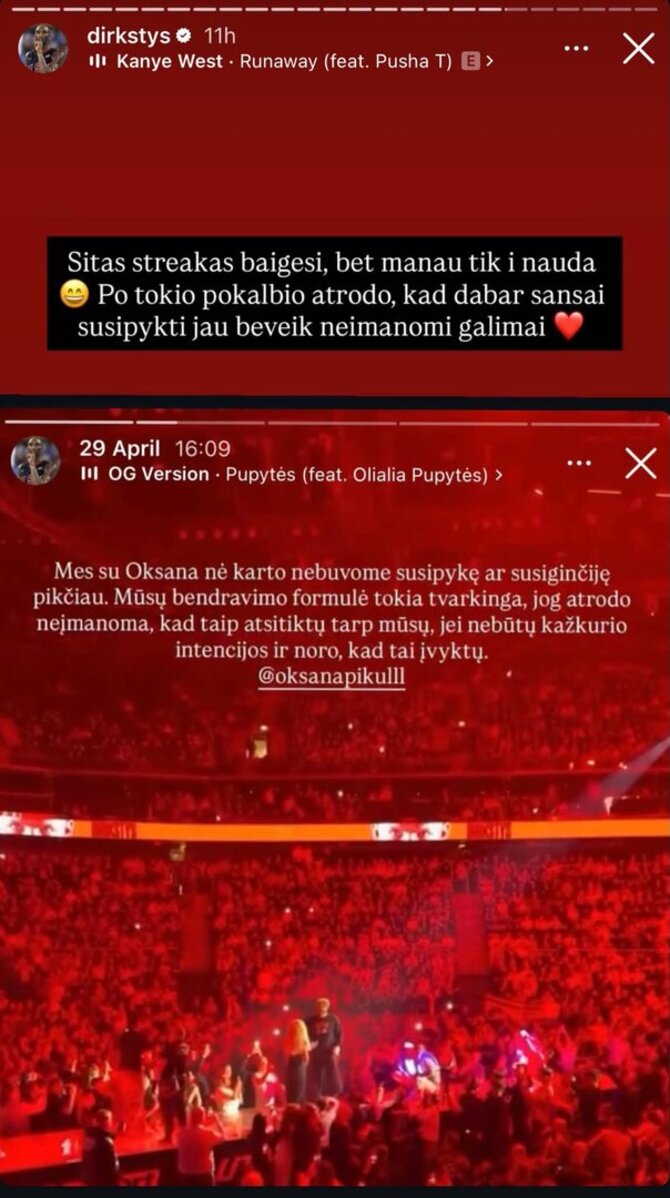 Soc. tinklų nuotr./Dominyko Dirksčio įrašai