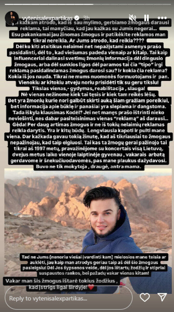 Soc. tinklų nuotr./Vytenis Partikas