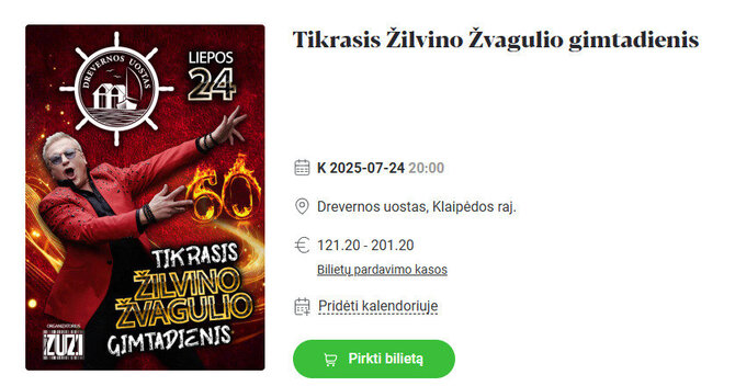 Bilietai.lt nuotr./Žilvino Žvagulio koncertas 