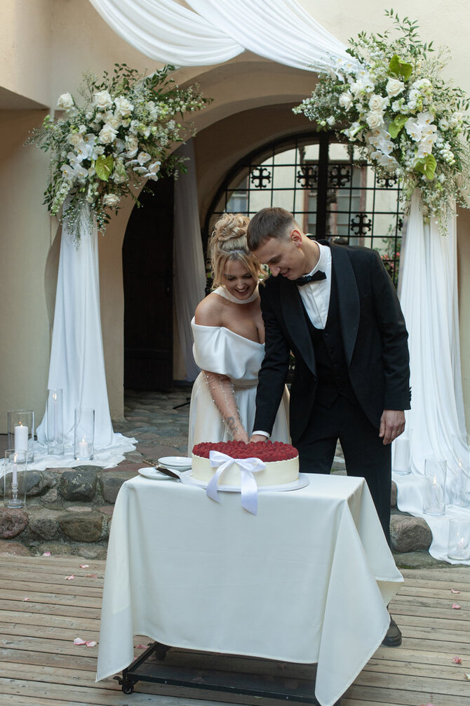 Rūtos Floral nuotr./Medos Borisaitės vestuvių akimirka