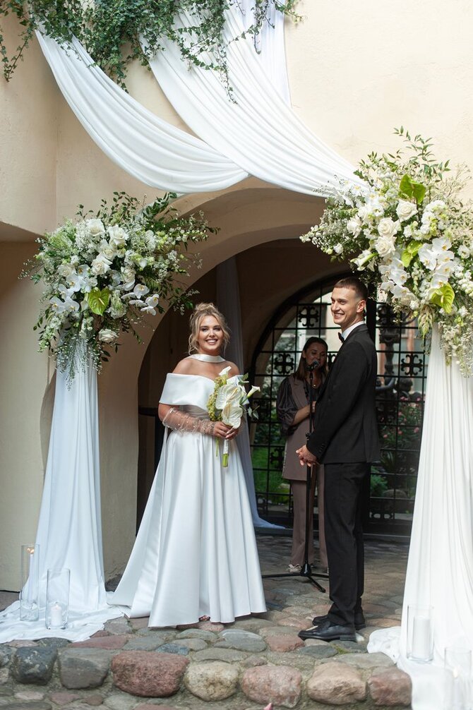 Rūtos Floral nuotr./Medos Borisaitės vestuvių akimirka