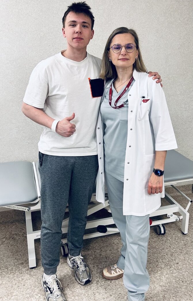 Pranešimo autorių nuotr./dr. Irina Arechvo su pacientu