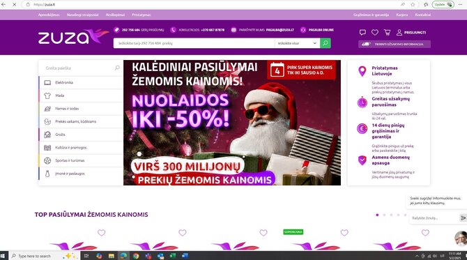 VVTAT blokuoja nesąžiningą el. svetainę zuza.lt, tačiau 2025-05-02 kai kuriems vartotojams ji vis dar prieinama