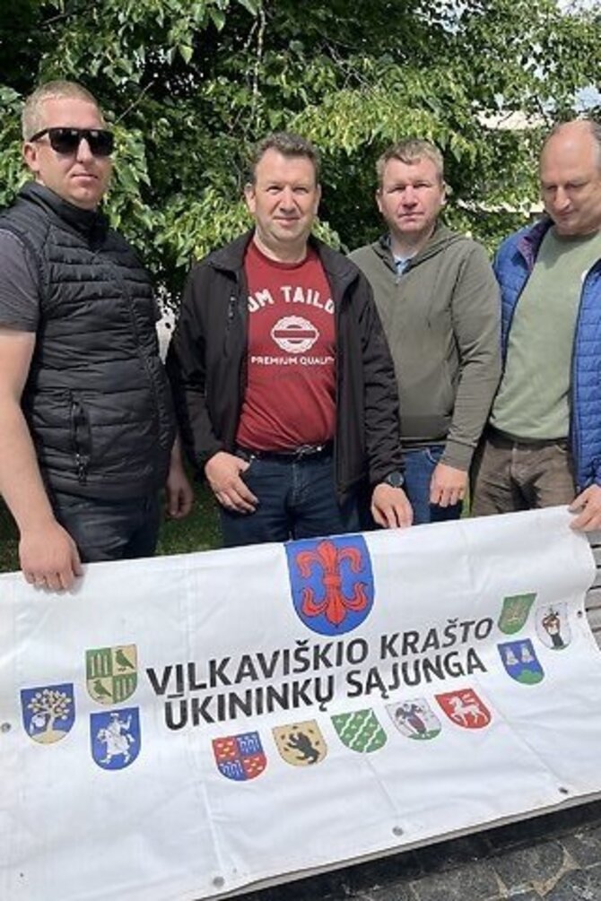 Vilkaviškio krašto ūkininkai įspėjamajame proteste Vilniuje 2025-06-19