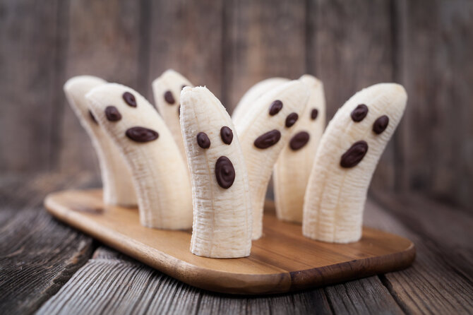 Shutterstock nuotr./Vaiduokliški bananai su šokoladu