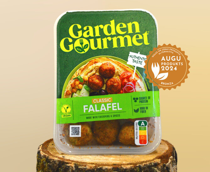 „Nestlé Baltics“ nuotr./„Garden Gourmet“ falafeliai pelnė bronzą „Metų augalinio produkto 2024“ apdovanojimuose Latvijoje