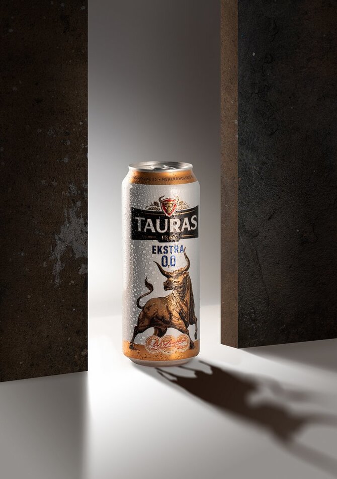 Organizacijos nuotr./Naujiena nealkoholinio alaus rinkoje – „Tauras Ekstra Nealkoholinis“: tauras atgyja ant skardinės