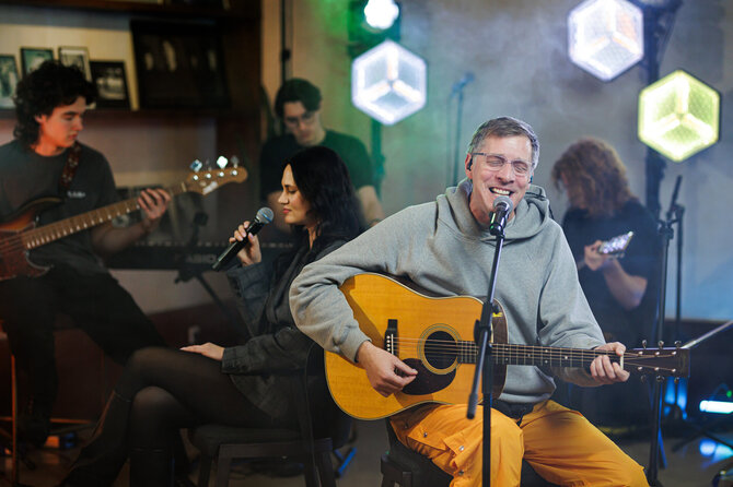 Gretos Skaraitienės / 15min nuotr./Tinklalaidė „Muzika, kurią jauti“, svečiuose - Saulius Prūsaitis