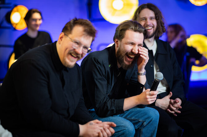 Gretos Skaraitienės / BNS nuotr./Tinklalaidės „Muzika, kurią jauti“ svečiuose – grupė „SHWR“