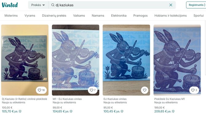 Platformoje „Vinted“ pardavinėjami „DJ Kaziukas“ vinilai