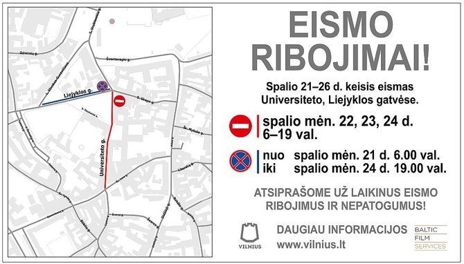 Vilniaus m. savivaldybės žemėlapis/Eismo apribojimai