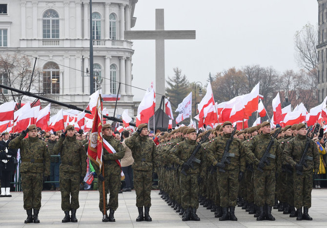 AFP/„Scanpix“ nuotr./Lenkijos šimtųjų nepriklausomybės metinių šventė