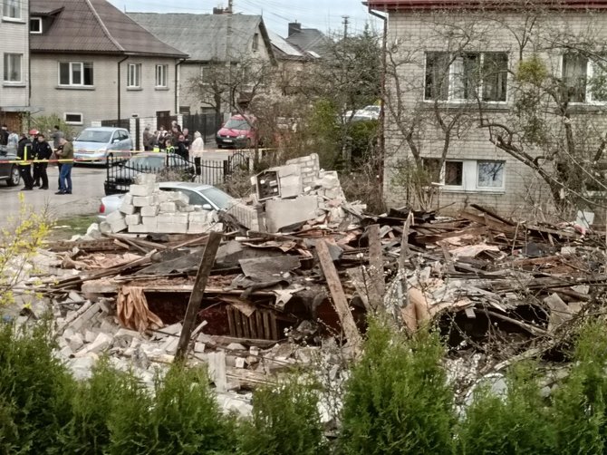 Eriko Ovčarenko / 15min nuotr./Garliavoje po sprogimo sugriuvo namas