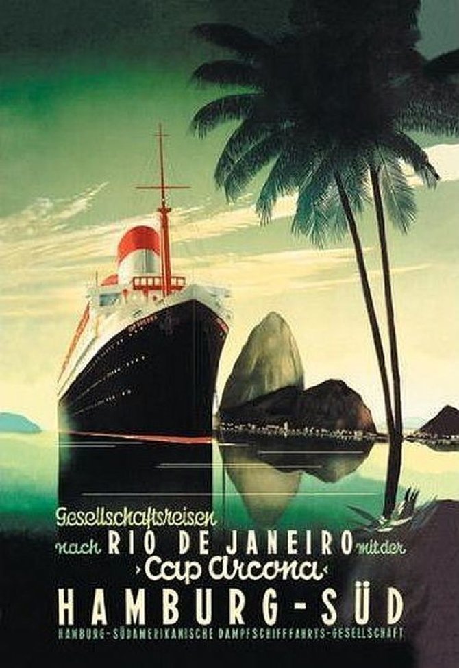 Reklaminis „Cap Arcona“ plakatas