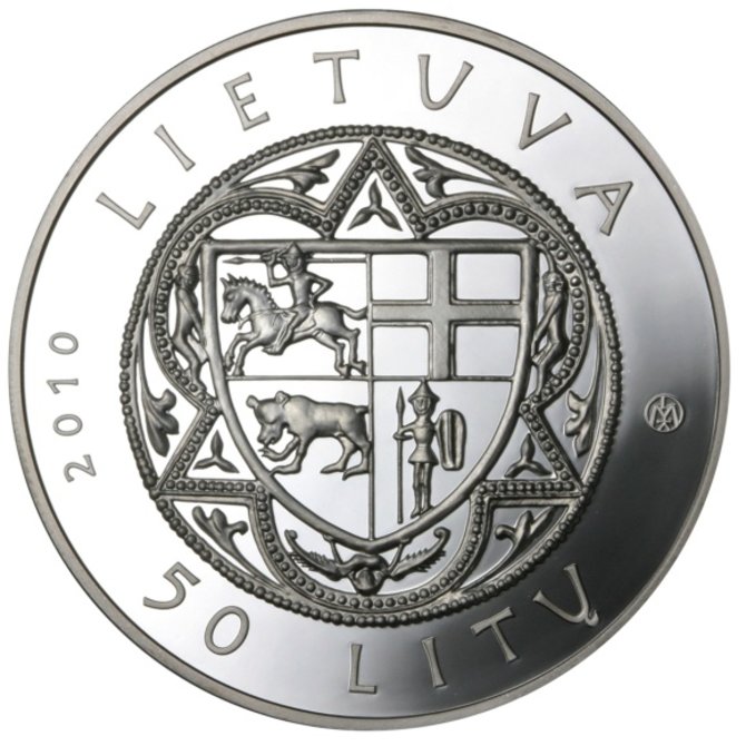 2010 m. išleista sidabrinė 50 litų moneta