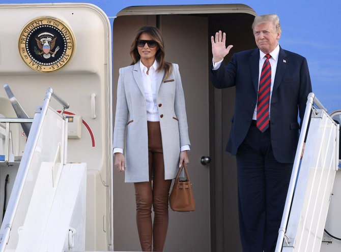 „Reuters“/„Scanpix“ nuotr./Melania Trump ir Donaldas Trumpas 