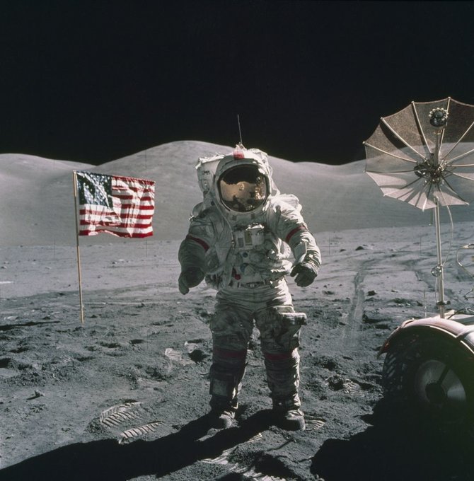 „Scanpix“/AP nuotr./JAV astronautas Eugene'as Cernanas