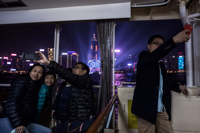AFP/„Scanpix“ nuotr./Naujieji metai Honkonge