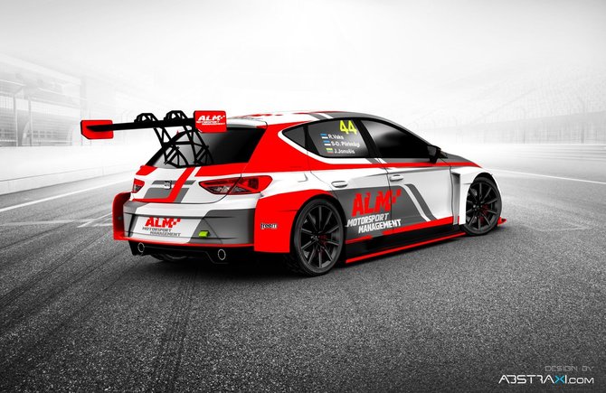 Lenktynių organizatorių nuotr./Justas Jonušis važiuos „Seat Leon Cup Racer TCR“