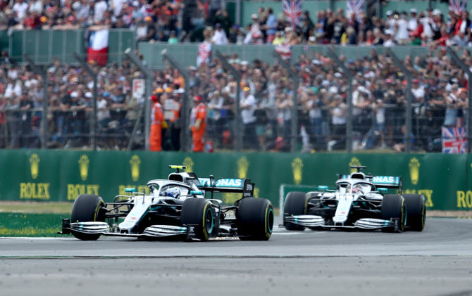 „Scanpix“ nuotr./Didžiosios Britanijos GP laimėjo Lewisas Hamiltonas
