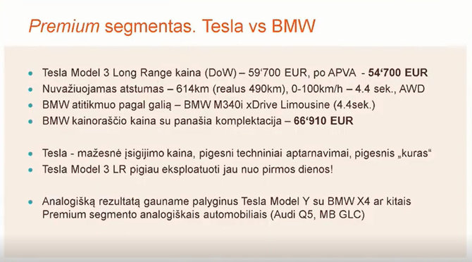 „Elektromobilumas: iššūkiai ir ateities vizija“ konf. medžiaga/Premium elektromobiliai ir analogiški VDV automobiliai