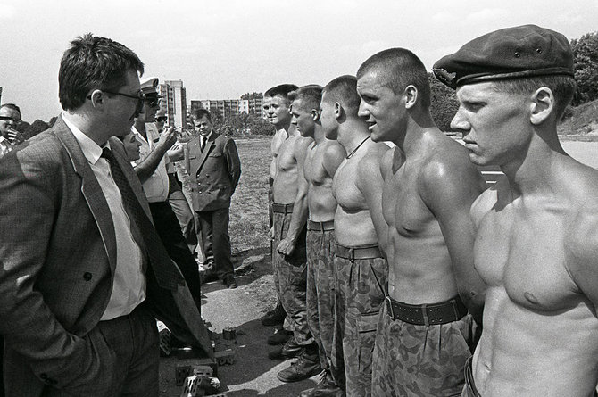 Tado Dambrausko nuotr./1991 m. Krašto apsaugos ministru paskirtas Audrius Butkevičius.