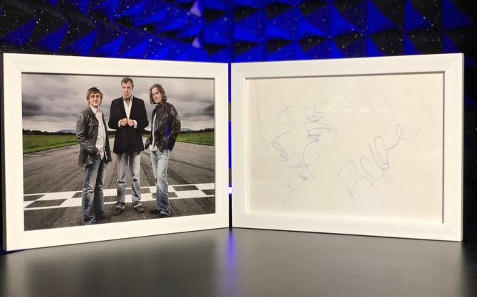 TopZir iliustr./Top Gear vedėjų autografas