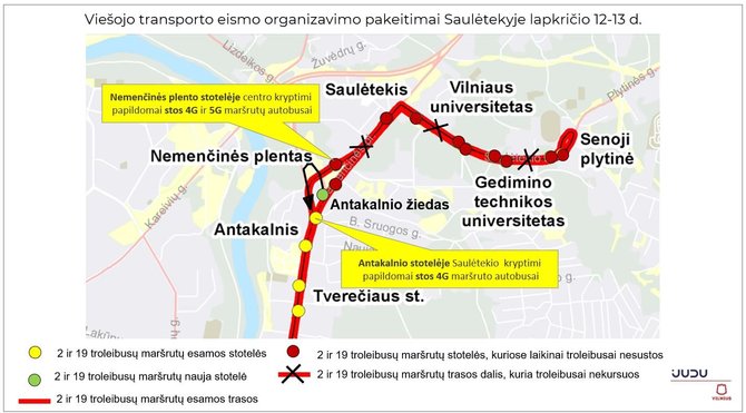 VMS nuotr./Viešojo transporto pakeitimai