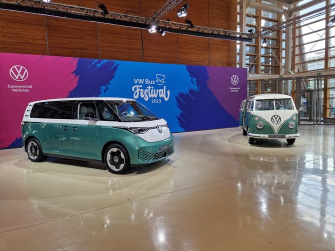 V.Miliaus/VW nuotr./V.Milius elektriniu ID.Buzz keliavo į „Volkswagen“ mikroautobusų festivalį