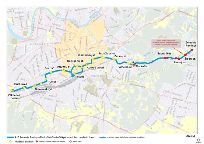 S.Žiūros/Vilniaus sav. nuotr./Autobuso maršrutas