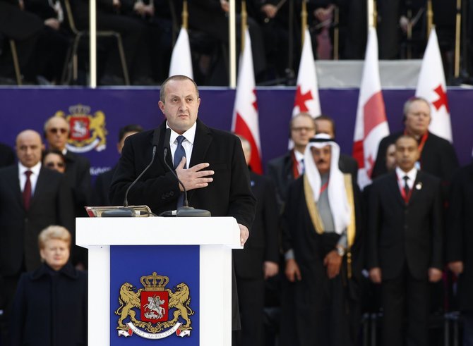 „Reuters“/„Scanpix“ nuotr./Gruzijos Prezidento Georgijaus Margvelašvilio inauguracija