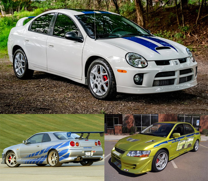 Autoasas nuotr./Dodge Neon, Nissant GTR, Mitsubishi Evo