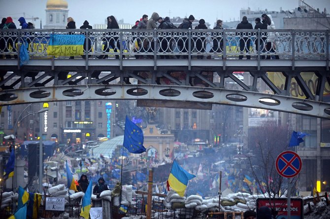 Gruodžio 14-osios rytas Kijevo centre