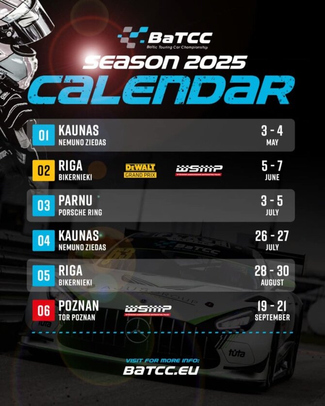 BaTCC čempionato kalendorius
