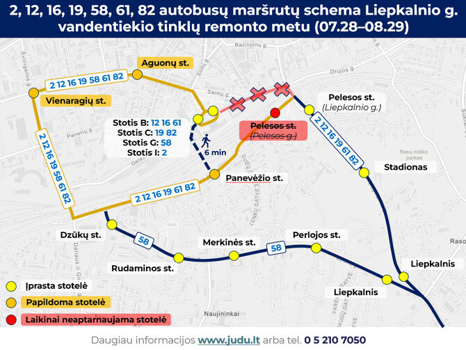 JUDU nuotr./Eismo ribojimai Vilniuje, Liepkalnio gatvėje