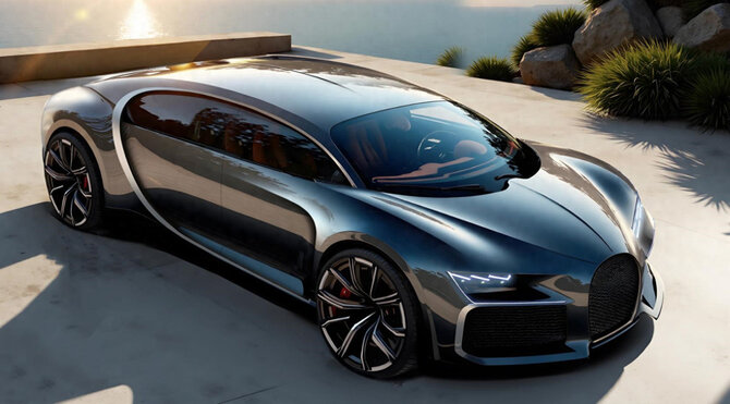 Dreame Technologies nuotr./„Dreame“ pagaminta Bugatti Chiron kopija