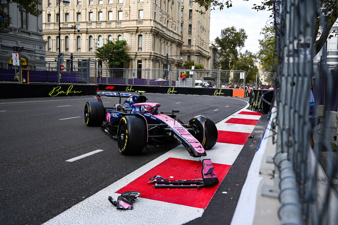 „Scanpix“ nuotr./Franco Colapinto avarija Baku
