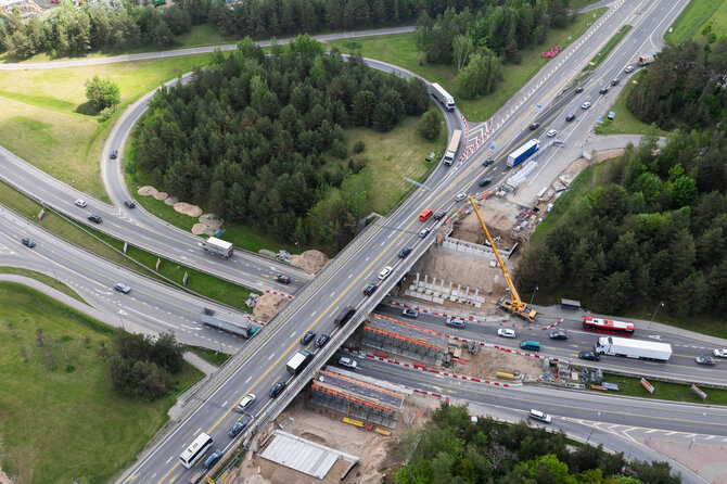 Via Lietuva nuotr./Kelio darbai prie Gariūnų viaduko